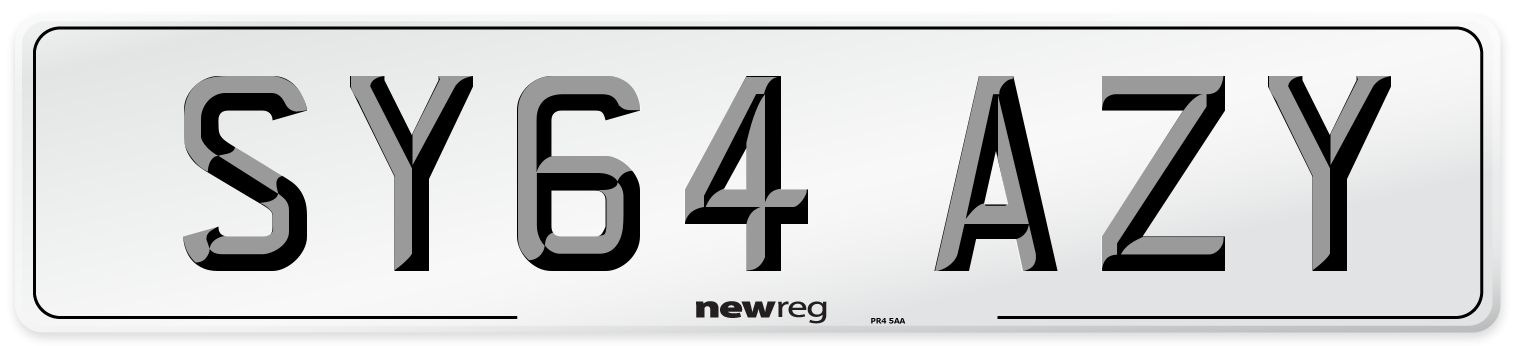 SY64 AZY Number Plate from New Reg